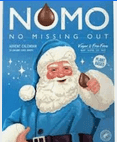 Nomo title blue background with Santa dressed in blue