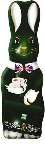 formal green after eight bunny with UK flag and briefcase