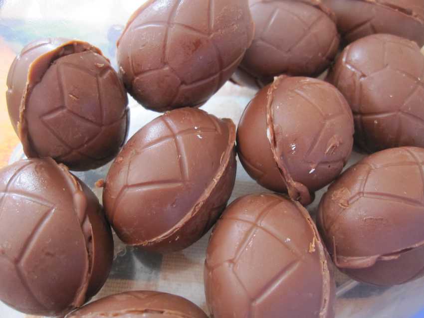 home made hazelnut Easter eggs