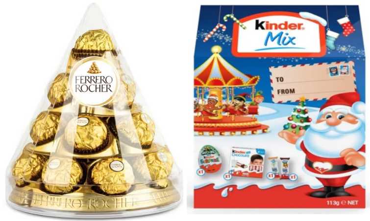 ferrero and kinder boxed christmas 2024