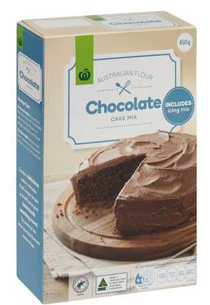 Woolworths own brand chocolate cake mix