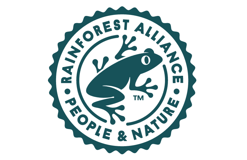 new rainforest alliance logo of a green frog in a circle