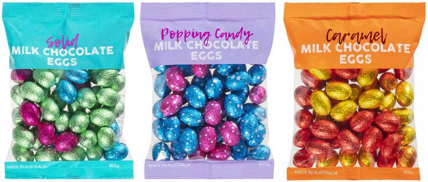 colourful bags of Kmart mini eggs