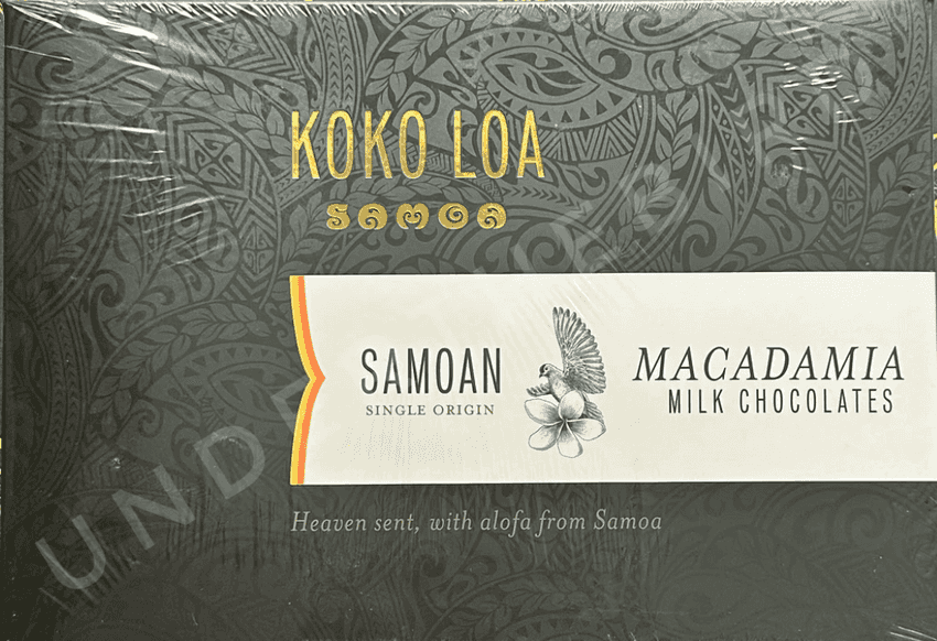 Koko loa milk chocolate coated macadamia nuts - Samoan single origin cocoa