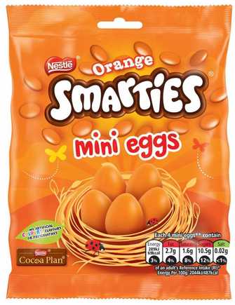 orange smarties mini eggs